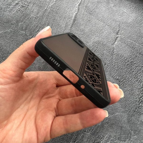 Чохол для Samsung Galaxy A73 5G вишиванка чорна оригінальна