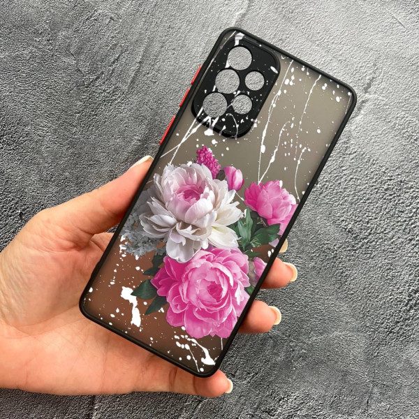 Чехол для Samsung Galaxy A73 5G пионы классические