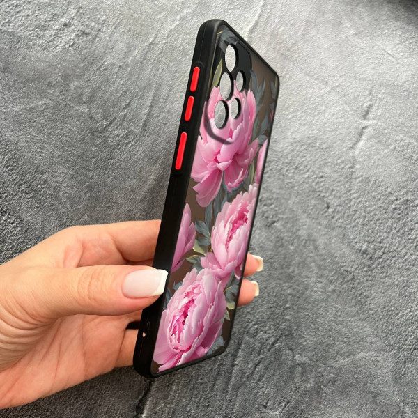 Чехол для Samsung Galaxy A73 5G пионы крупные