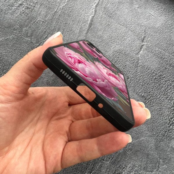 Чехол для Samsung Galaxy A73 5G пионы крупные