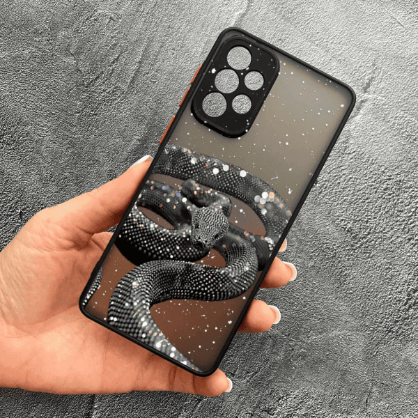 Чохол для Samsung Galaxy A72 4G / A72 5G з захистом камери з блискучою змією