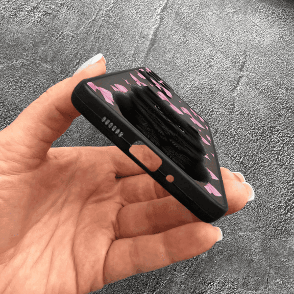Чехол для Samsung Galaxy A73 5G детский с защитой камеры с котиком и бантиками