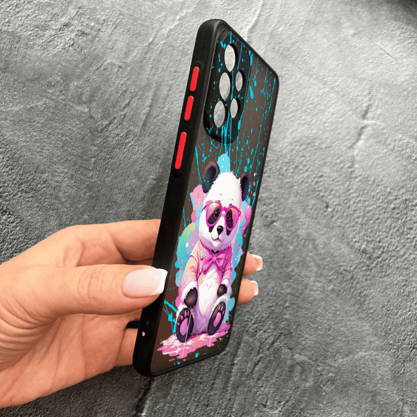 Чохол для Samsung Galaxy A73 5G з захистом камери з пандою в окулярах