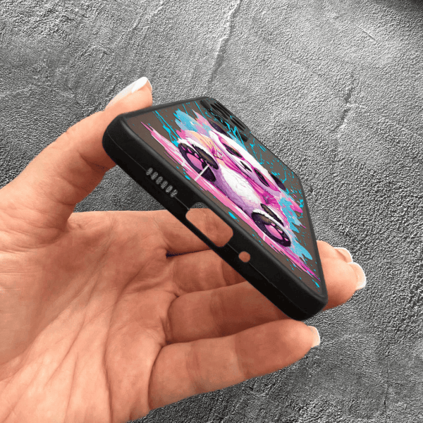 Чехол для Samsung Galaxy A73 5G с защитой камеры с пандой в очках