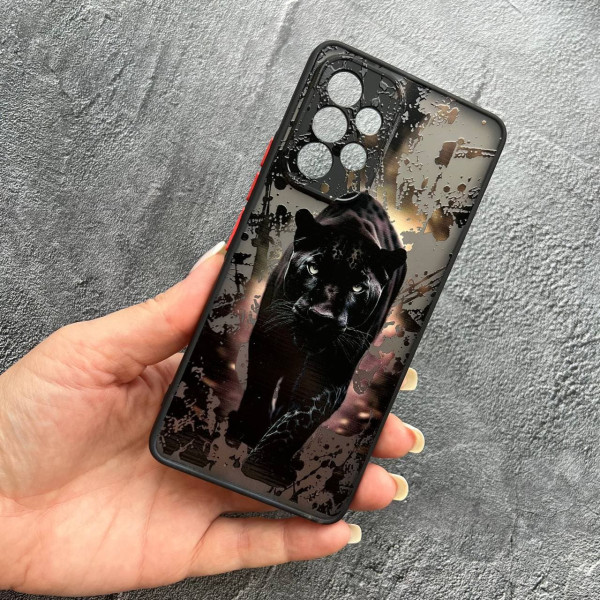 Чохол для Samsung Galaxy A53 5G чорна пантера з покриттям лаку
