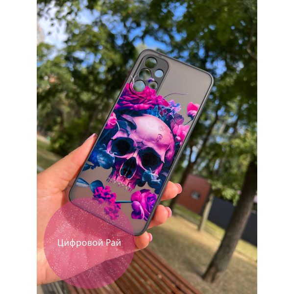 Чохол для Samsung Galaxy A13 4G череп фіолетовий 
