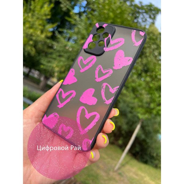 Чохол для Samsung Galaxy A23 рожеві сердечка