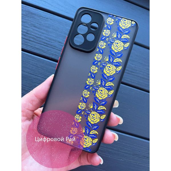 Чохол для Samsung Galaxy A53 5G синьо-жовта вишиванка Донеччина