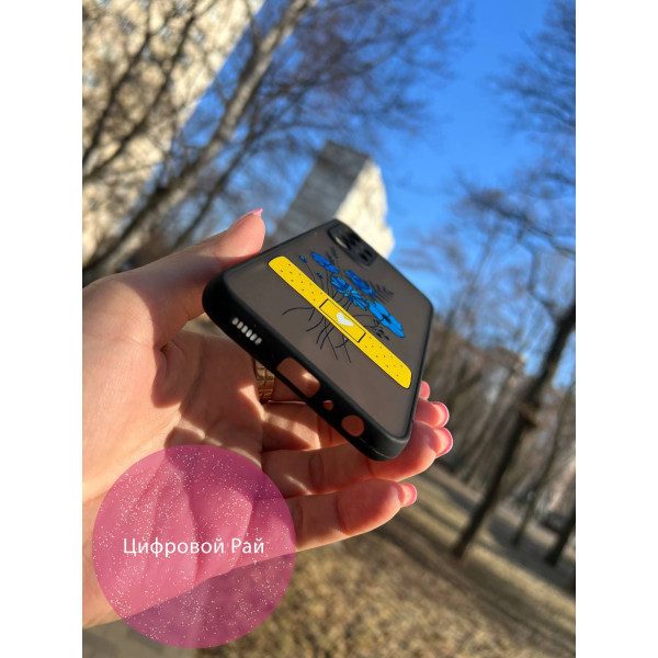 Чехол для Samsung Galaxy A13 4G патриотический цветы и пластырь