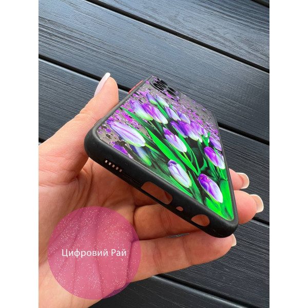 Чехол для Samsung Galaxy A32 (A325F) 4G фиолетовые тюльпаны