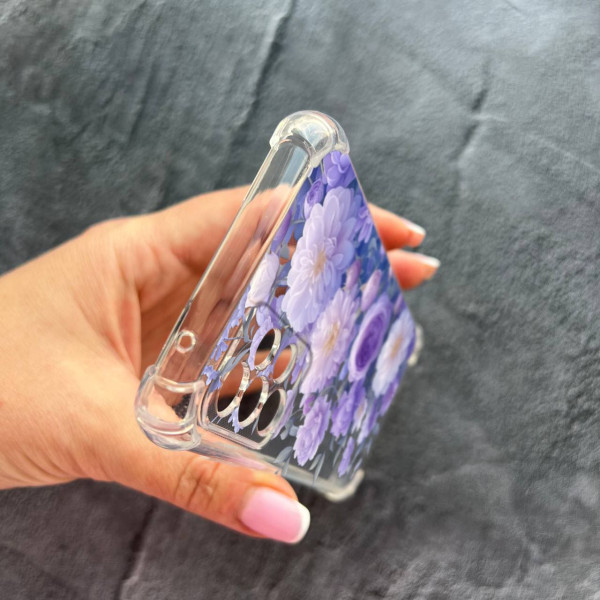 Чохол для Samsung Galaxy A52 4G / A52 5G лавандові півонії ніжні протиударний прозорий силіконовий чохол