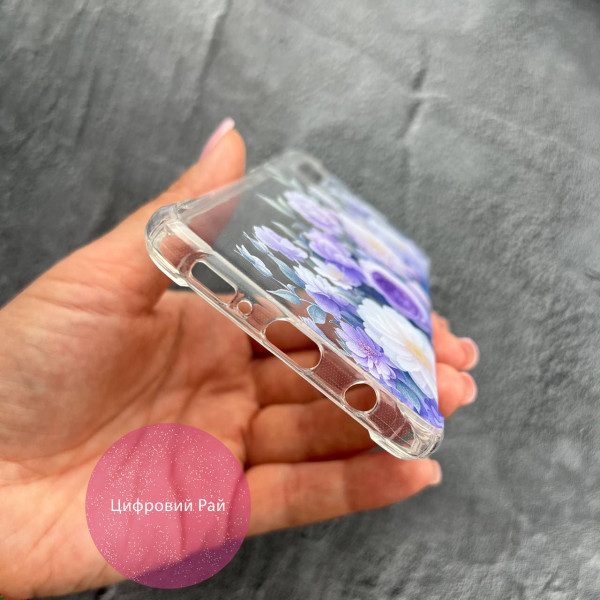 Чехол для Samsung Galaxy A50 (A505F) / A50s / A30s лавандовые пионы нежные противоударный прозрачный силиконовый чехол