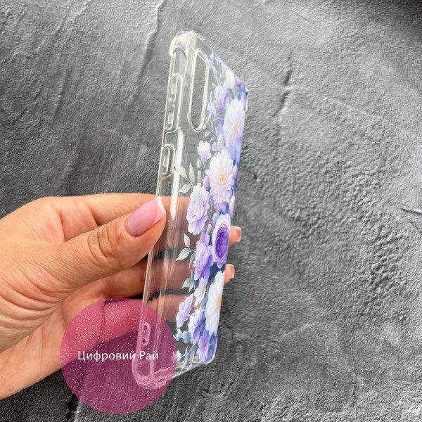 Чехол для Samsung Galaxy A50 (A505F) / A50s / A30s лавандовые пионы нежные противоударный прозрачный силиконовый чехол