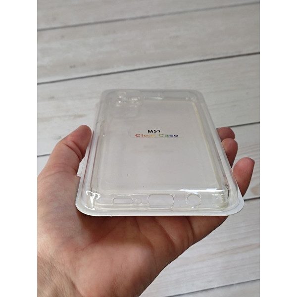 Чехол для Samsung Galaxy М51 прозрачный силиконовый чехол