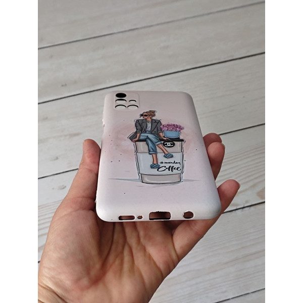 Чехол для Samsung Galaxy M51 девочка с кофе