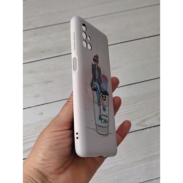 Чехол для Samsung Galaxy M51 девочка с кофе
