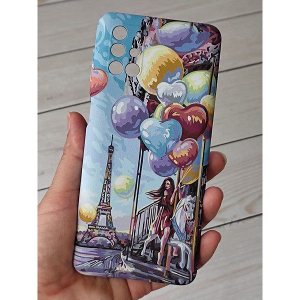 Чехол для Samsung Galaxy M51 чехол с принтом девочка Париж/шарики