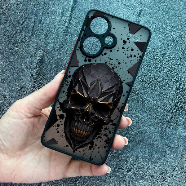 Чехол для Xiaomi Redmi Note 13 Pro Plus череп в кубе
