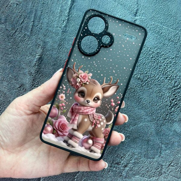 Чехол для Xiaomi Redmi Note 13 Pro Plus новогодний олененок