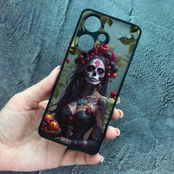 Чохол для Xiaomi Redmi Note 13 Pro Plus Санта-Муерте з листями