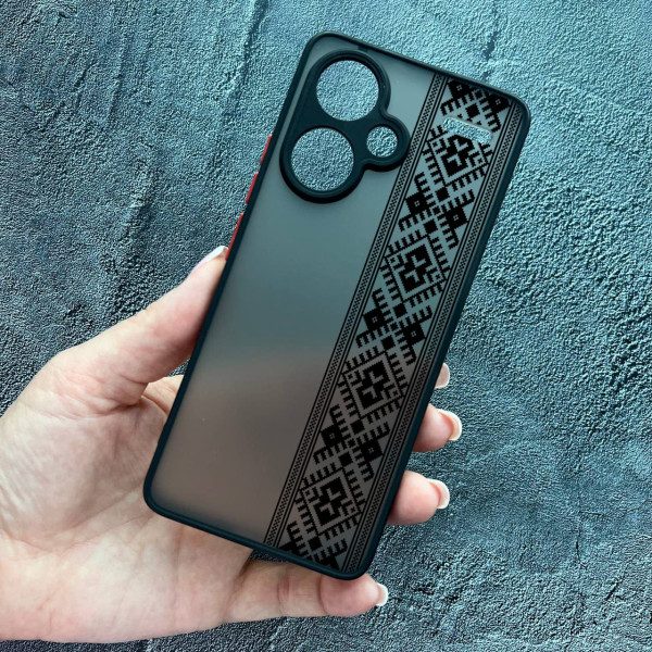 Чохол для Xiaomi Redmi Note 13 Pro Plus вишиванка чорна оригінальна