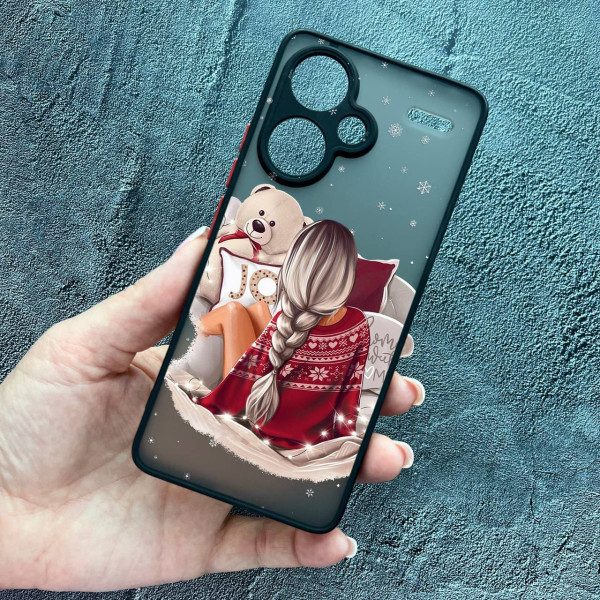 Чехол для Xiaomi Redmi Note 13 Pro Plus новогодний девочка