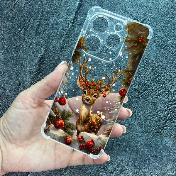 Чохол для Tecno Spark 20C Бембі протиударний прозорий силіконовий чохол