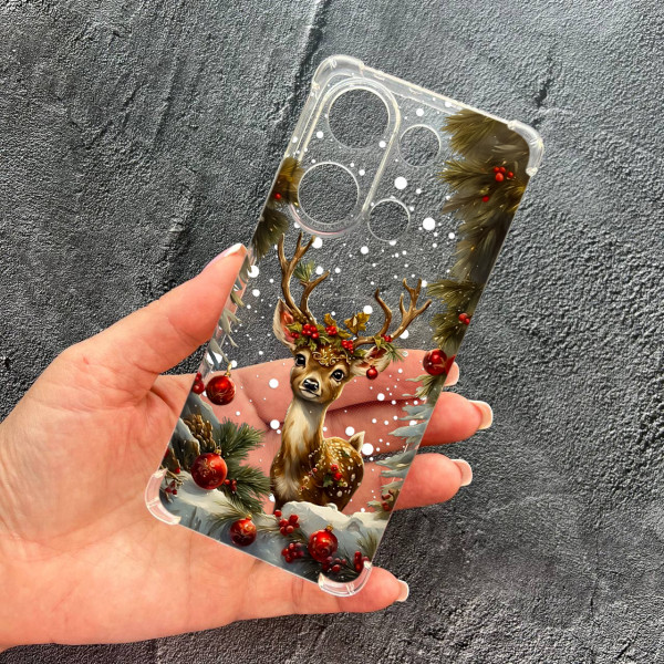 Чохол для Xiaomi Redmi Note 13 Pro 4G / Poco M6 Pro 4G / Xiaomi Redmi Note 14S з захистом камери Бембі протиударний прозорий силіконовий чохол