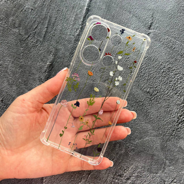 Чохол для Xiaomi Redmi Note 13 Pro 4G / Poco M6 Pro 4G / Xiaomi Redmi Note 14S з захистом камери ліани протиударний прозорий силіконовий чохол