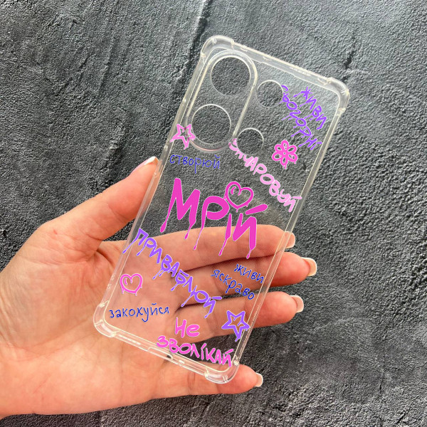 Чохол для Xiaomi Redmi Note 13 Pro 4G / Poco M6 Pro 4G / Xiaomi Redmi Note 14S з захистом камери мрій протиударний прозорий силіконовий чохол
