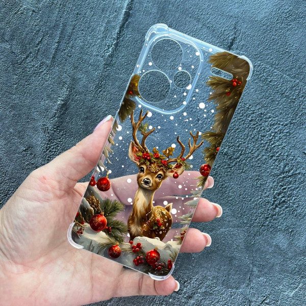 Чехол для Xiaomi Redmi Note 13 Pro Plus Бемби противоударный прозрачный силиконовый чехол