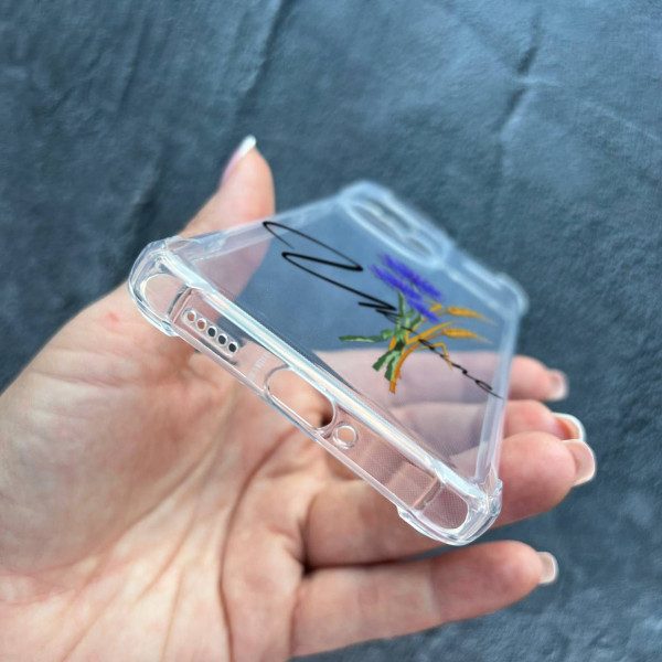 Чехол для Xiaomi Redmi Note 13 Pro Plus патриотический с волошкой противоударный прозрачный силиконовый чехол