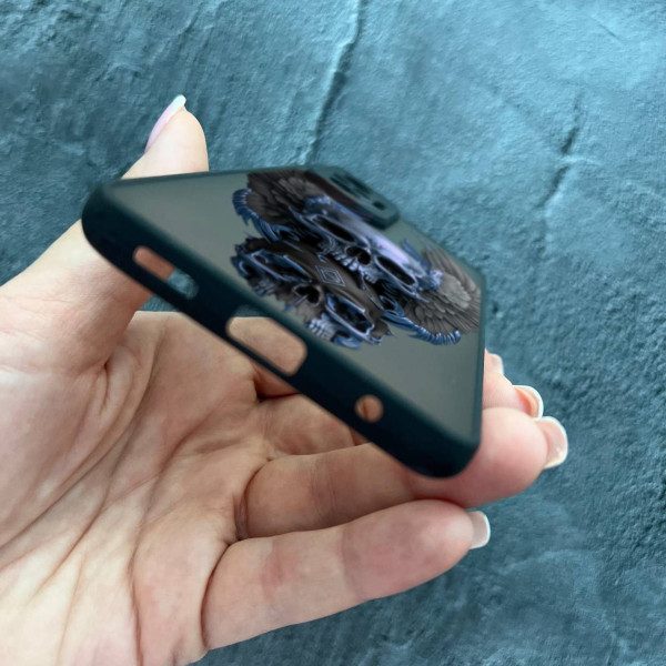 Чехол для Xiaomi Redmi Note 10 Pro череп с крыльями