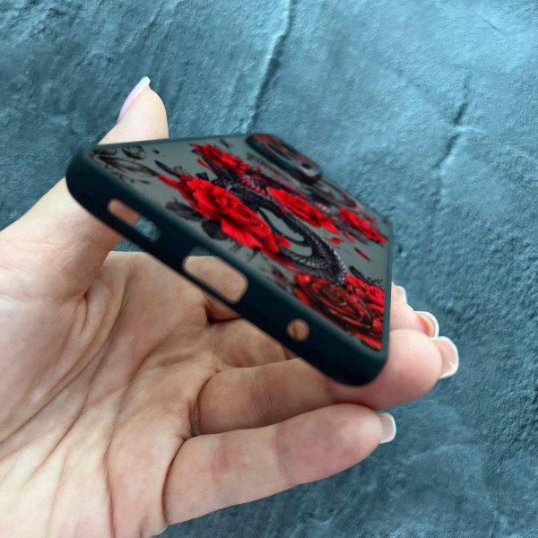 Чехол для Xiaomi Redmi Note 10 Pro змея в цветах