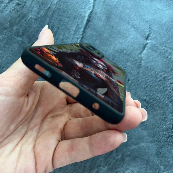 Чехол для Xiaomi Redmi Note 10 Pro Санта-Муэрте с листьями