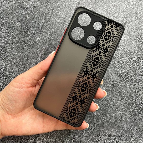 Чохол для Xiaomi Redmi Note 13 4G вишиванка чорна оригінальна