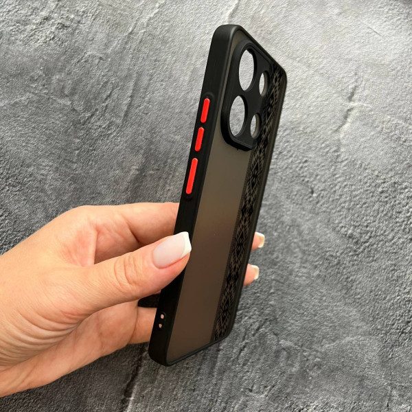 Чохол для Xiaomi Redmi Note 13 4G вишиванка чорна оригінальна