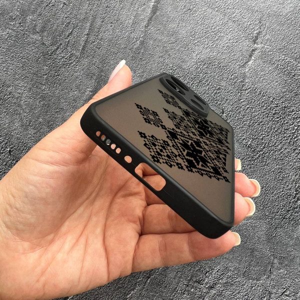 Чохол для Xiaomi Redmi Note 13 4G вишиванка чорна українська