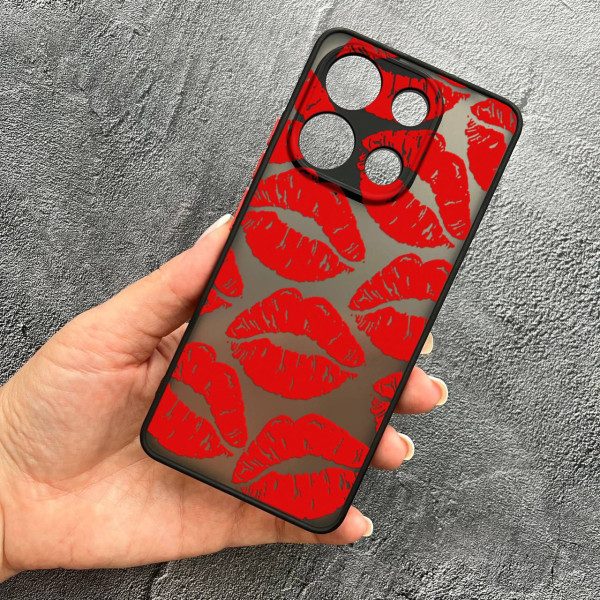Чехол для Xiaomi Redmi Note 13 4G красные губы