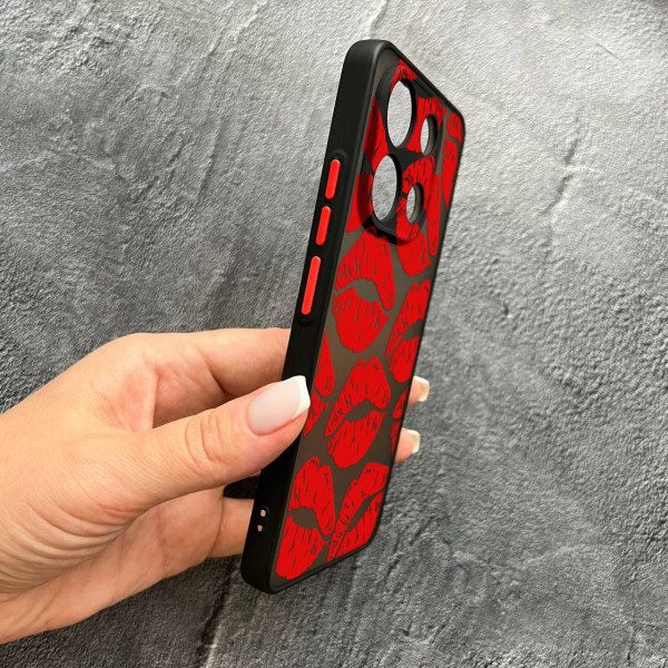 Чехол для Xiaomi Redmi Note 13 4G красные губы