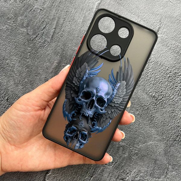 Чохол для Xiaomi Redmi Note 13 4G череп з крилами