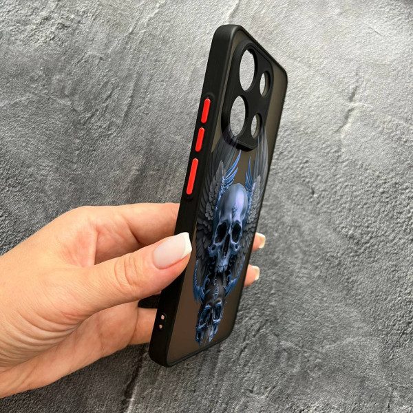Чохол для Xiaomi Redmi Note 13 4G череп з крилами