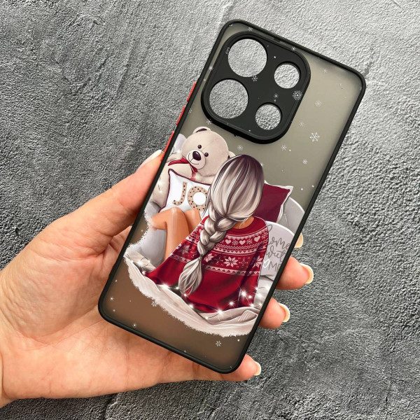Чохол для Xiaomi Redmi Note 13 4G дівчинка новорічний