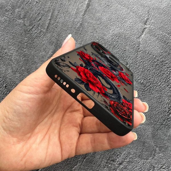 Чохол для Xiaomi Redmi Note 13 4G змія у квітах