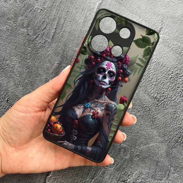 Чохол для Xiaomi Redmi Note 13 4G Санта-Муерте з листями