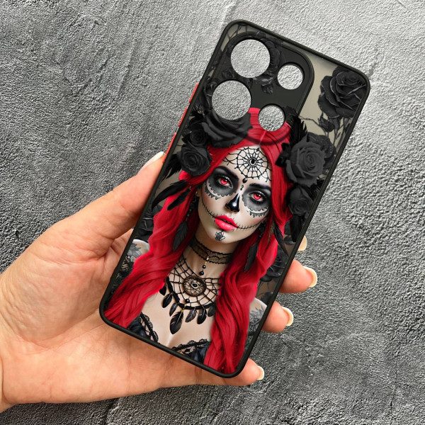 Чохол для Xiaomi Redmi Note 13 4G Санта-Муерте у трояндах