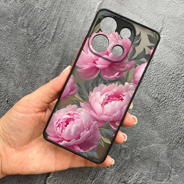 Чехол для Xiaomi Redmi Note 13 4G пионы крупные