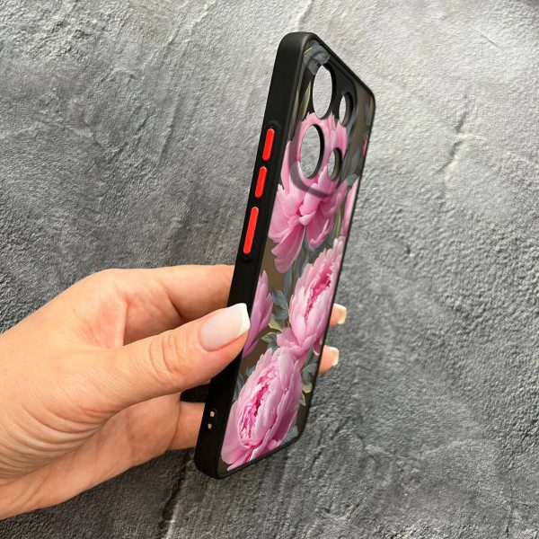 Чехол для Xiaomi Redmi Note 13 4G пионы крупные