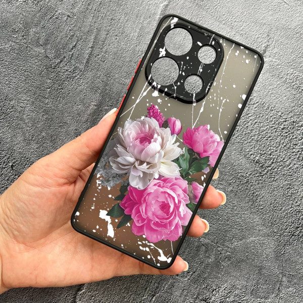 Чехол для Xiaomi Redmi Note 13 4G пионы классические