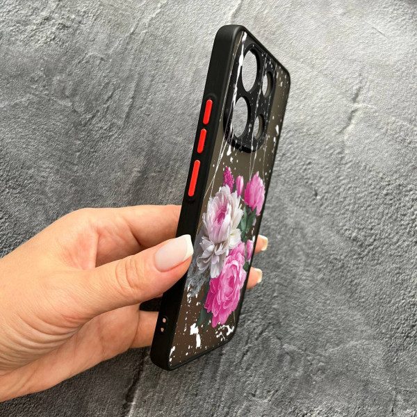 Чехол для Xiaomi Redmi Note 13 4G пионы классические